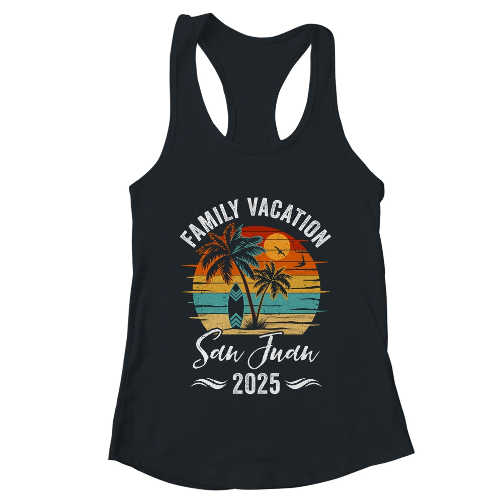 Family Vacation 2025 Vintage San Juan Summer Matching Trip Shirt & Tank Top | teecentury
