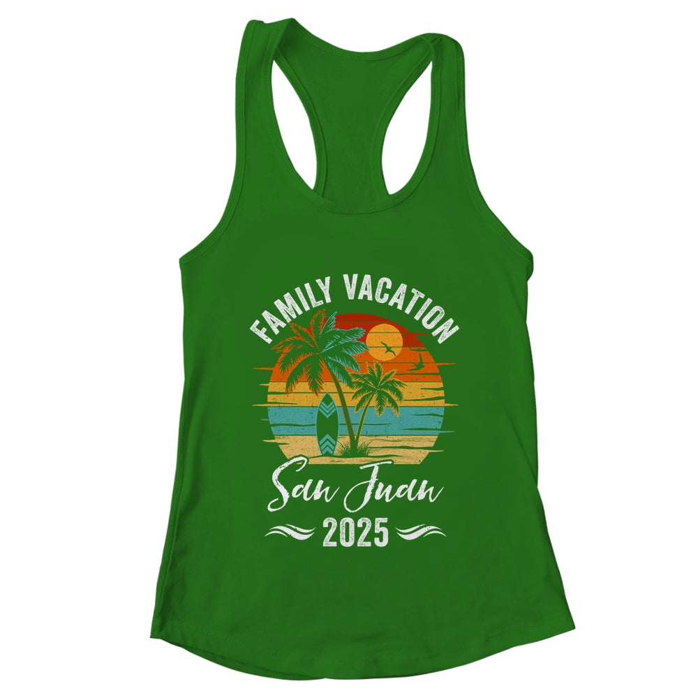 Family Vacation 2025 Vintage San Juan Summer Matching Trip Shirt & Tank Top | teecentury