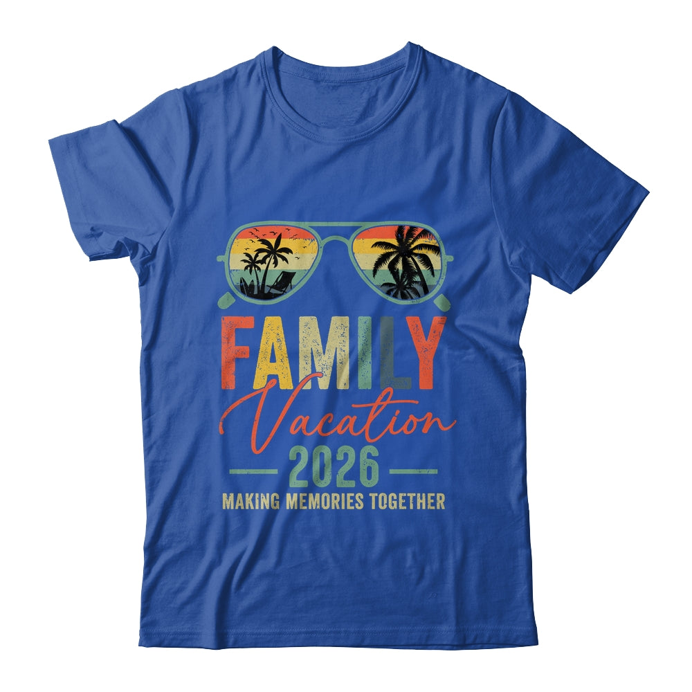 Family Vacation 2026 Beach Matching Summer Vacation Retro Shirt & Tank Top | teecentury