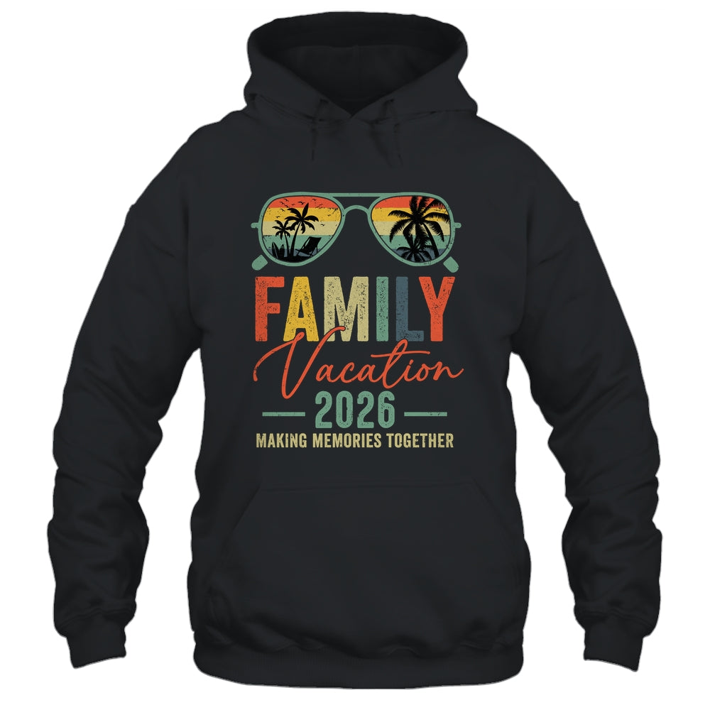 Family Vacation 2026 Beach Matching Summer Vacation Retro Shirt & Tank Top | teecentury