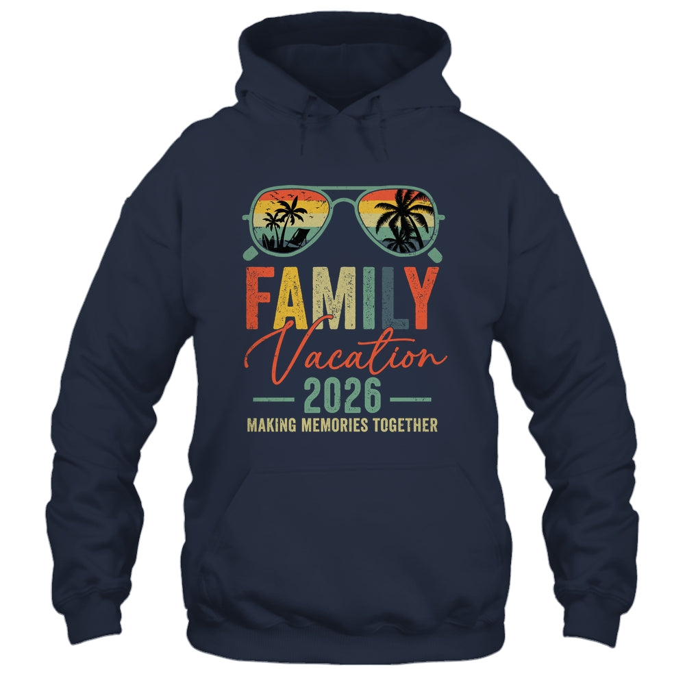 Family Vacation 2026 Beach Matching Summer Vacation Retro Shirt & Tank Top | teecentury