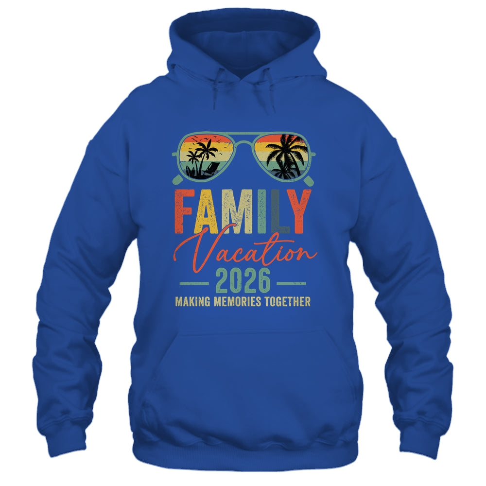 Family Vacation 2026 Beach Matching Summer Vacation Retro Shirt & Tank Top | teecentury