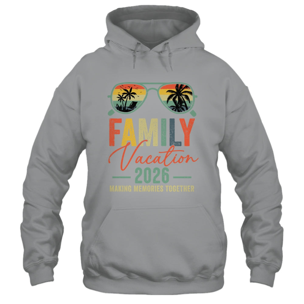 Family Vacation 2026 Beach Matching Summer Vacation Retro Shirt & Tank Top | teecentury