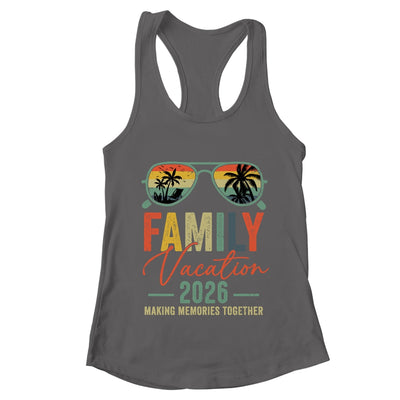 Family Vacation 2026 Beach Matching Summer Vacation Retro Shirt & Tank Top | teecentury