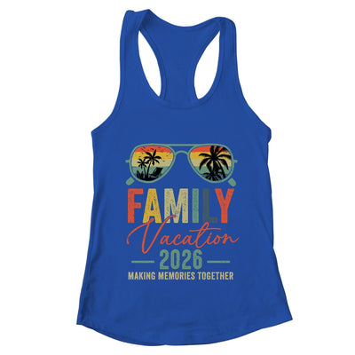 Family Vacation 2026 Beach Matching Summer Vacation Retro Shirt & Tank Top | teecentury