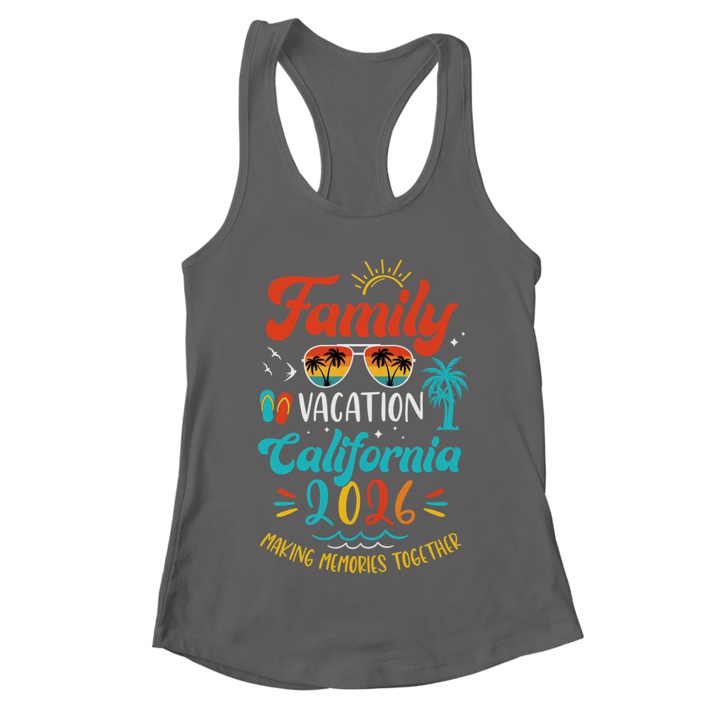 Family Vacation 2026 California Matching Summer Vacation Shirt & Tank Top | teecentury
