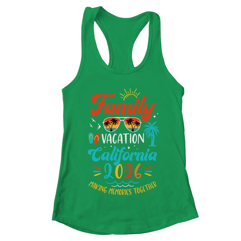 Family Vacation 2026 California Matching Summer Vacation Shirt & Tank Top | teecentury