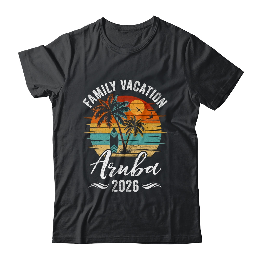 Family Vacation 2026 Vintage Aruba Summer Matching Trip Shirt & Tank Top | teecentury