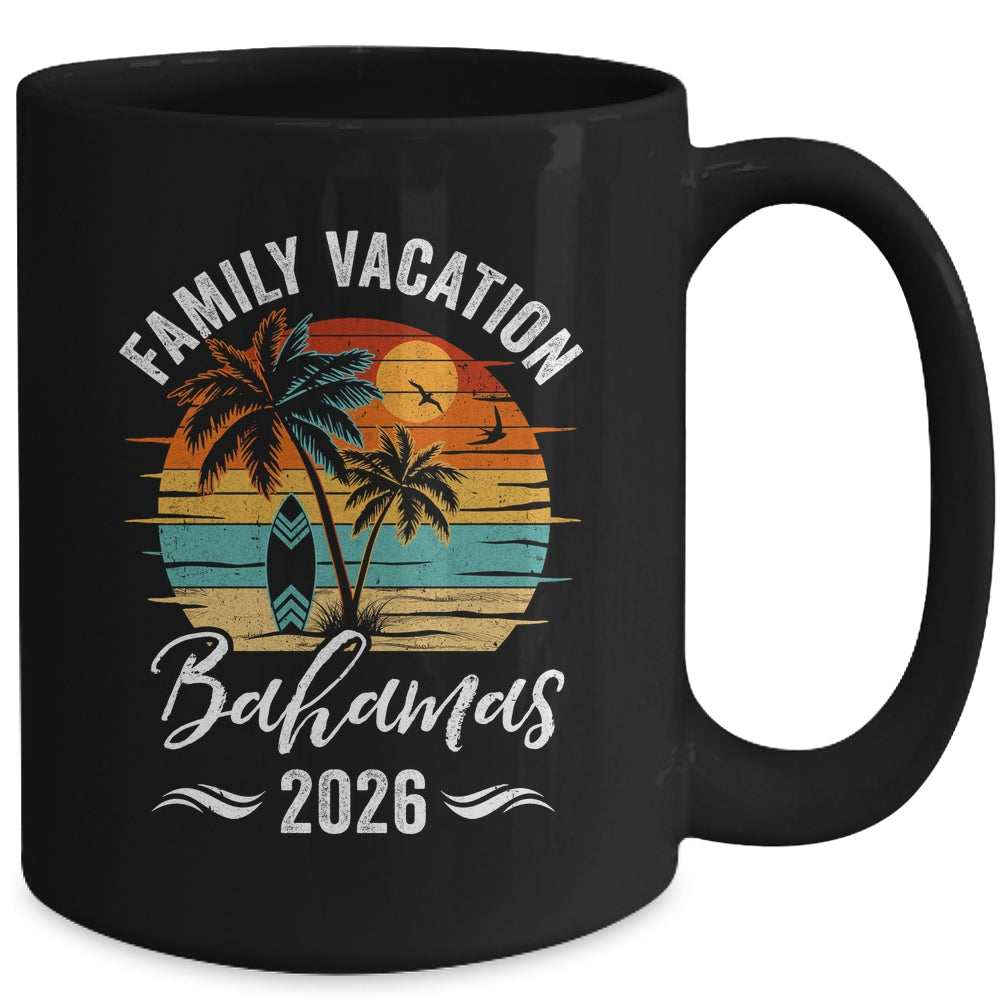 Family Vacation 2026 Vintage Bahamas Summer Matching Trip Mug | teecentury