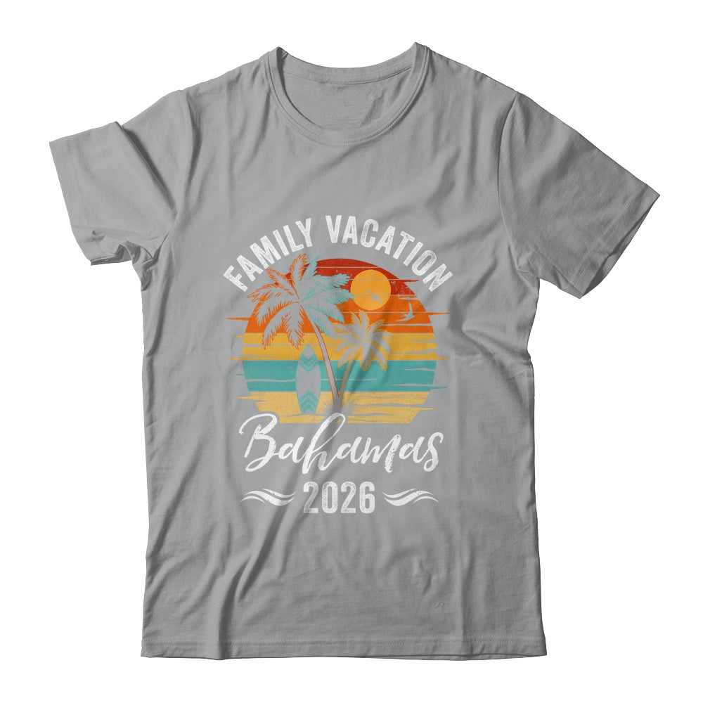 Family Vacation 2026 Vintage Bahamas Summer Matching Trip Shirt & Tank Top | teecentury