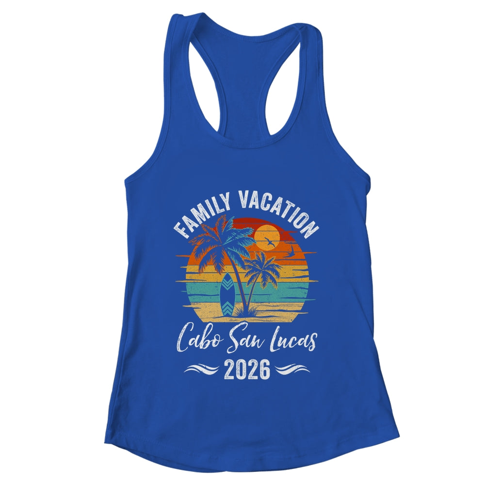 Family Vacation 2026 Vintage Cabo San Lucas Summer Matching Trip Shirt & Tank Top | teecentury