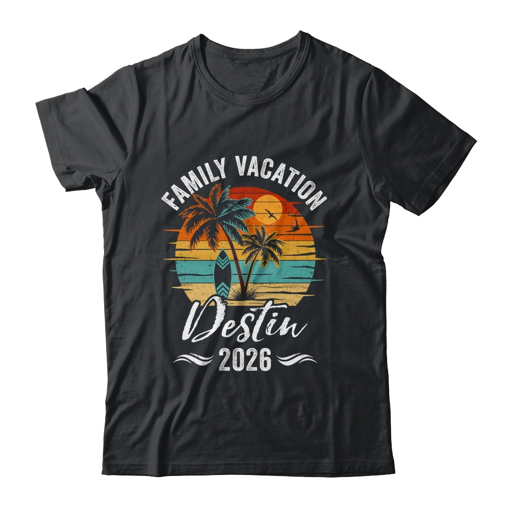 Family Vacation 2026 Vintage Destin Summer Matching Trip Shirt & Tank Top | teecentury