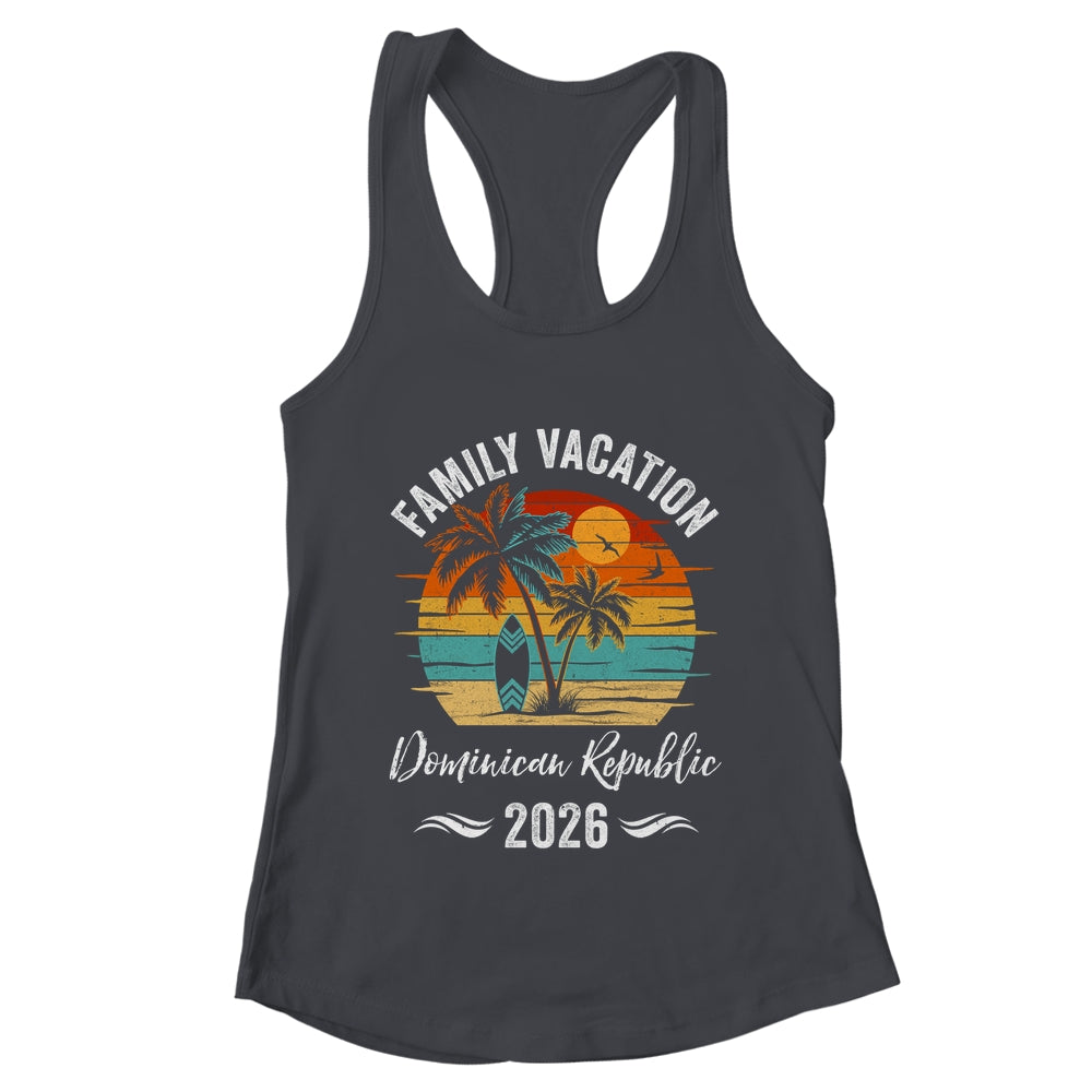 Family Vacation 2026 Vintage Dominican Republic Summer Matching Trip Shirt & Tank Top | teecentury