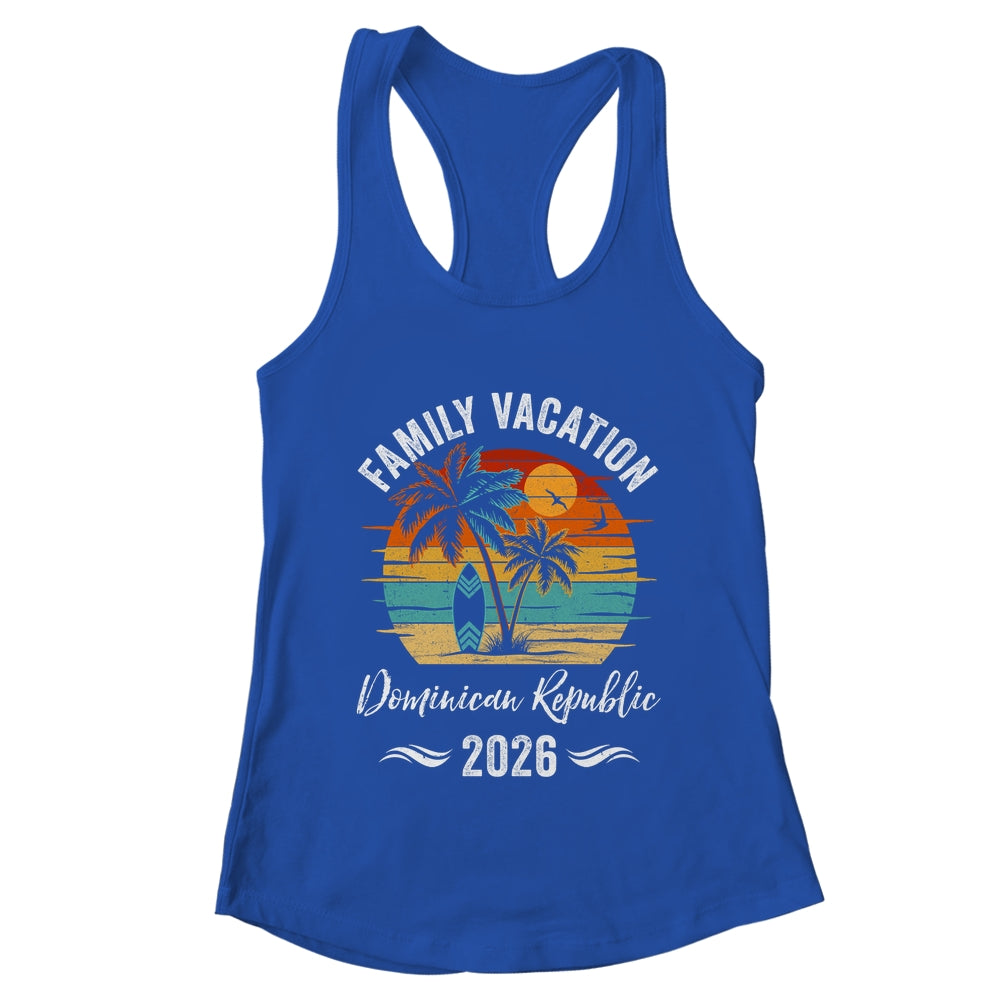 Family Vacation 2026 Vintage Dominican Republic Summer Matching Trip Shirt & Tank Top | teecentury