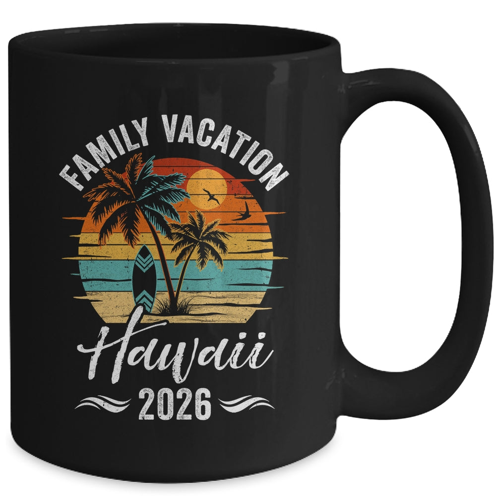 Family Vacation 2026 Vintage Hawaii Summer Matching Trip Mug | teecentury