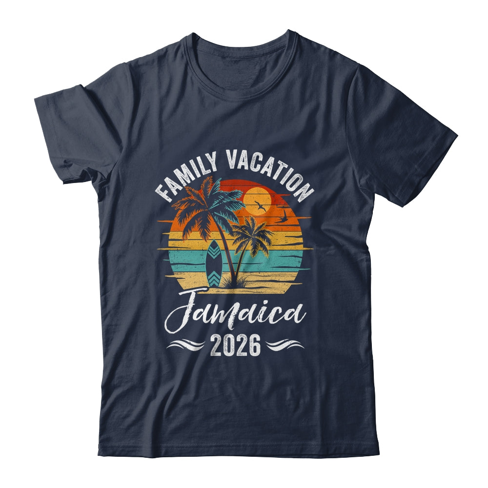 Family Vacation 2026 Vintage Jamaica Summer Matching Trip Shirt & Tank Top | teecentury