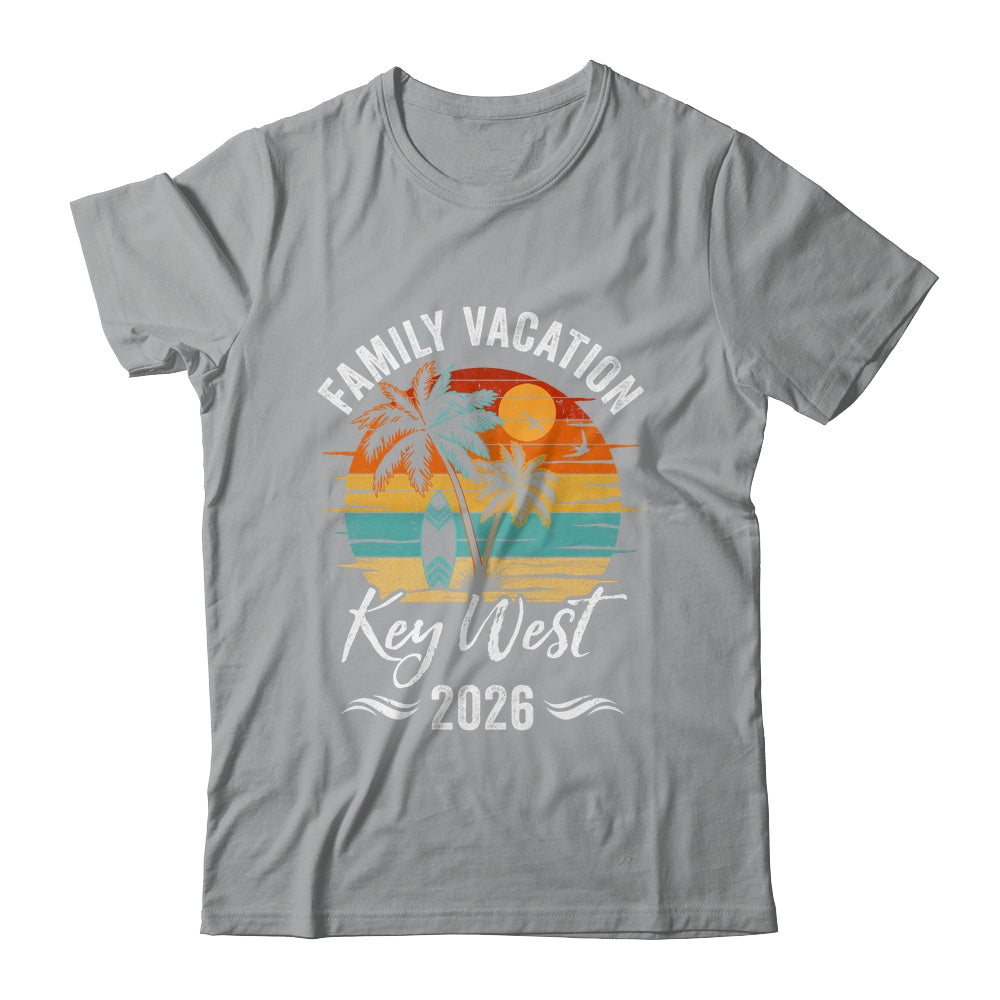 Family Vacation 2026 Vintage Key West Summer Matching Trip Shirt & Tank Top | teecentury