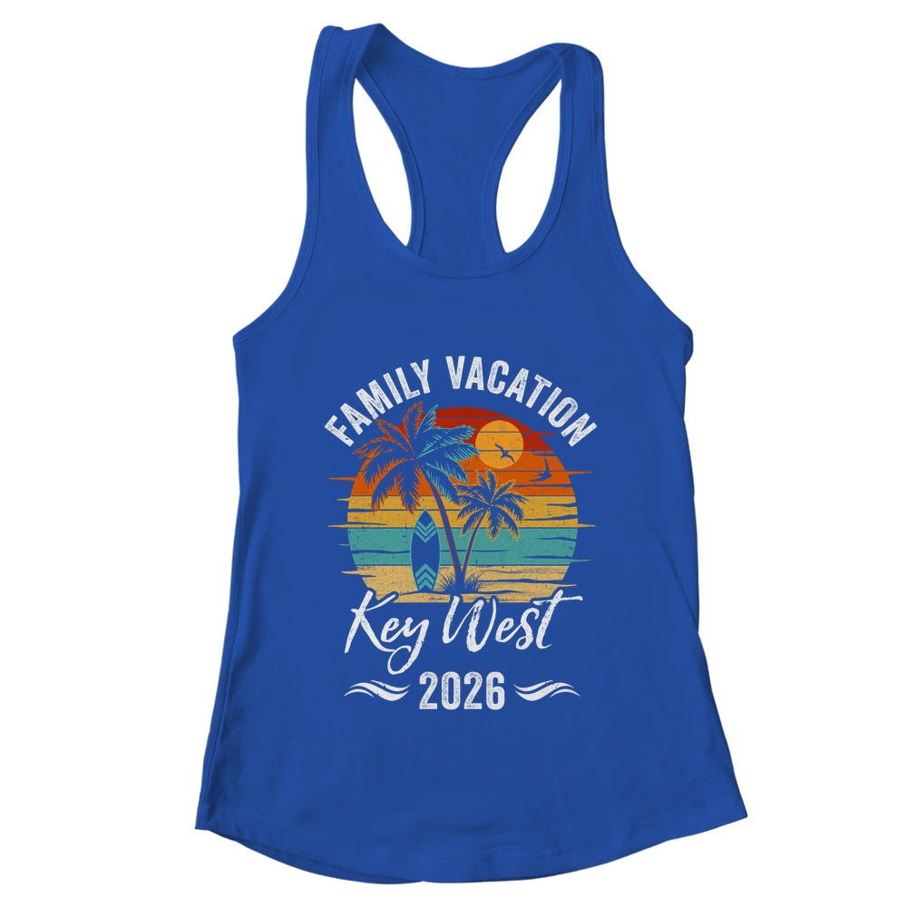 Family Vacation 2026 Vintage Key West Summer Matching Trip Shirt & Tank Top | teecentury