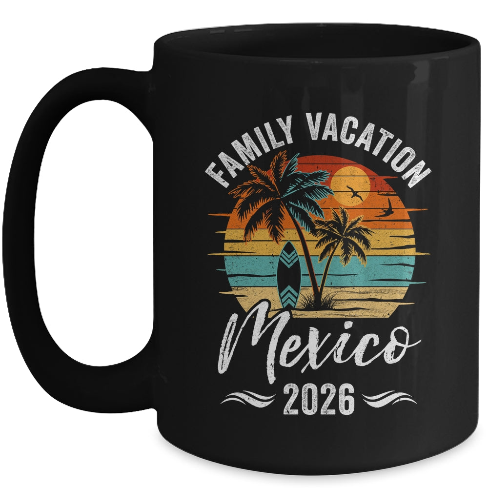 Family Vacation 2026 Vintage Mexico Summer Matching Trip Mug | teecentury