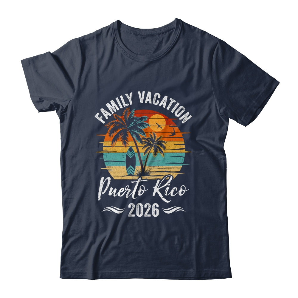 Family Vacation 2026 Vintage Puerto Rico Summer Matching Trip Shirt & Tank Top | teecentury