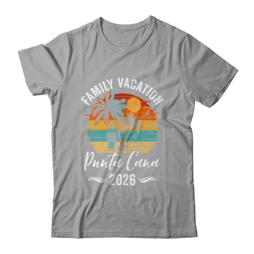 Family Vacation 2026 Vintage Punta Cana Summer Matching Trip Shirt & Tank Top | teecentury