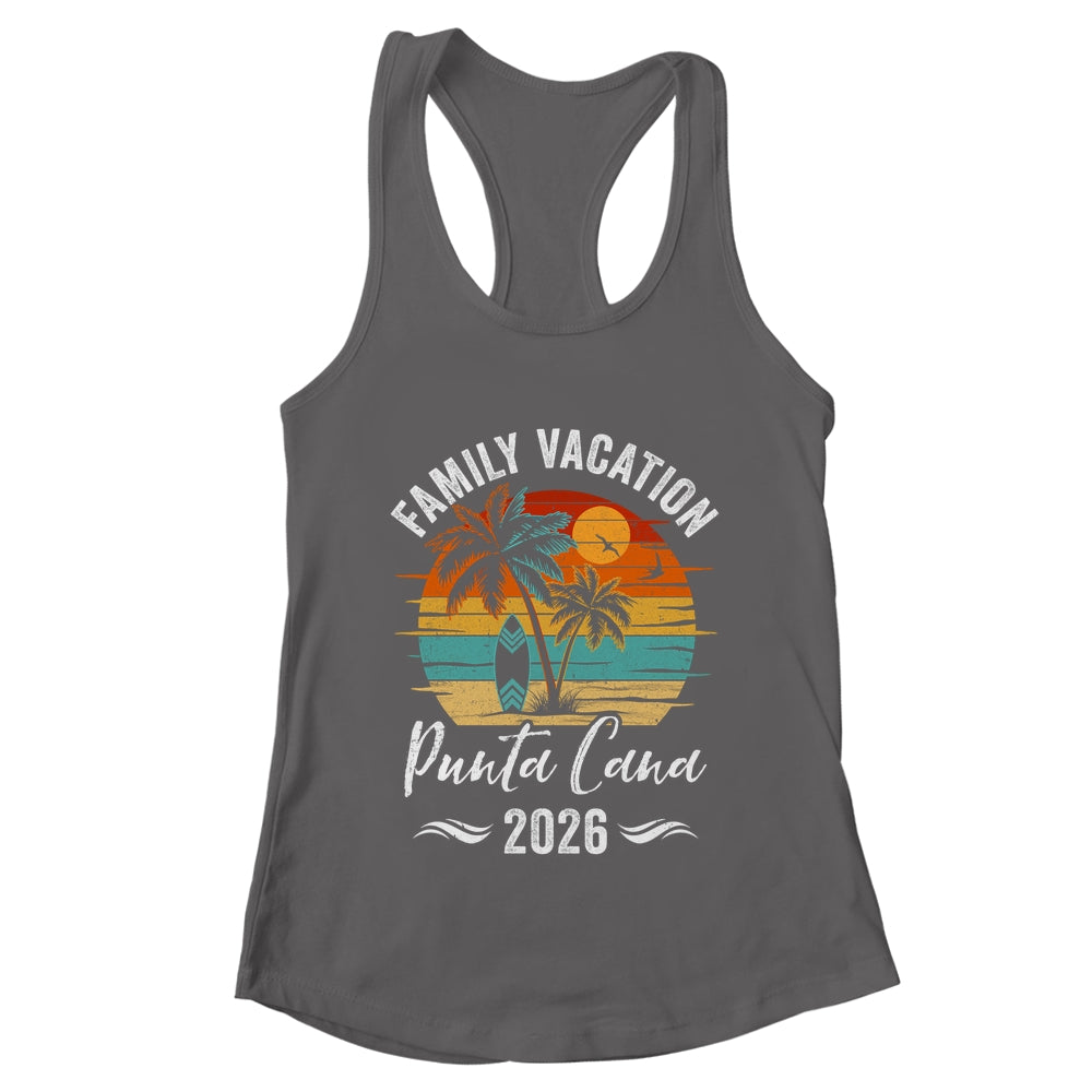 Family Vacation 2026 Vintage Punta Cana Summer Matching Trip Shirt & Tank Top | teecentury