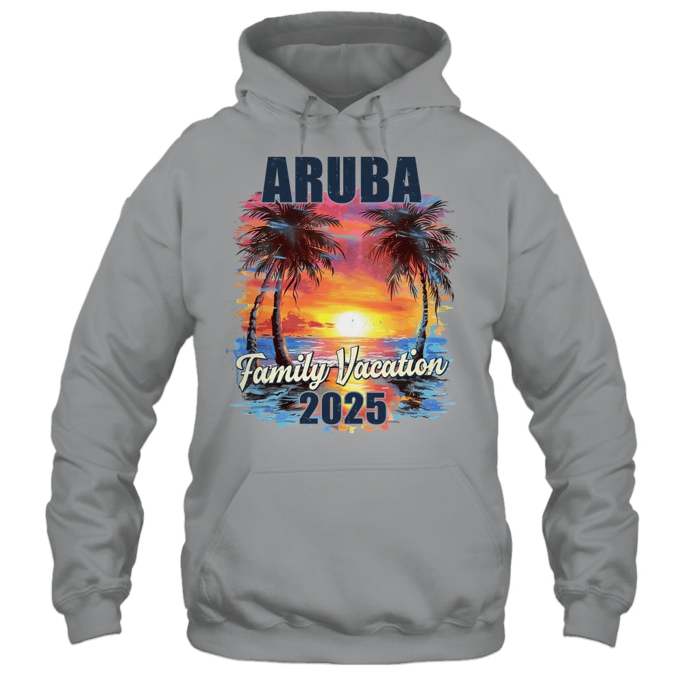Family Vacation Aruba 2025 Summer Trip Matching Shirt & Tank Top | teecentury