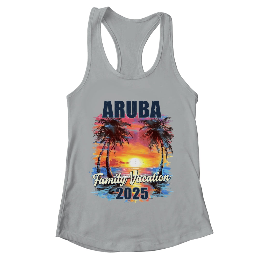 Family Vacation Aruba 2025 Summer Trip Matching Shirt & Tank Top | teecentury