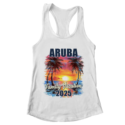 Family Vacation Aruba 2025 Summer Trip Matching Shirt & Tank Top | teecentury