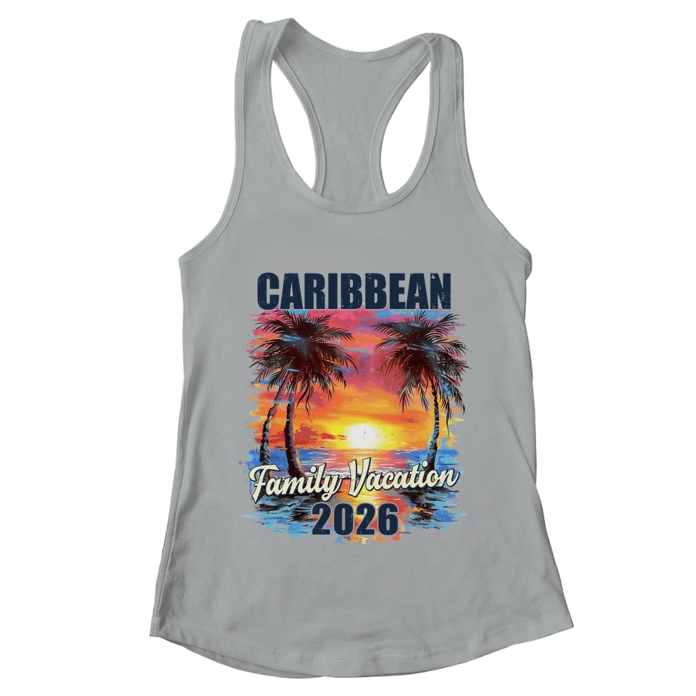 Family Vacation Caribbean 2026 Summer Trip Matching Shirt & Tank Top | teecentury