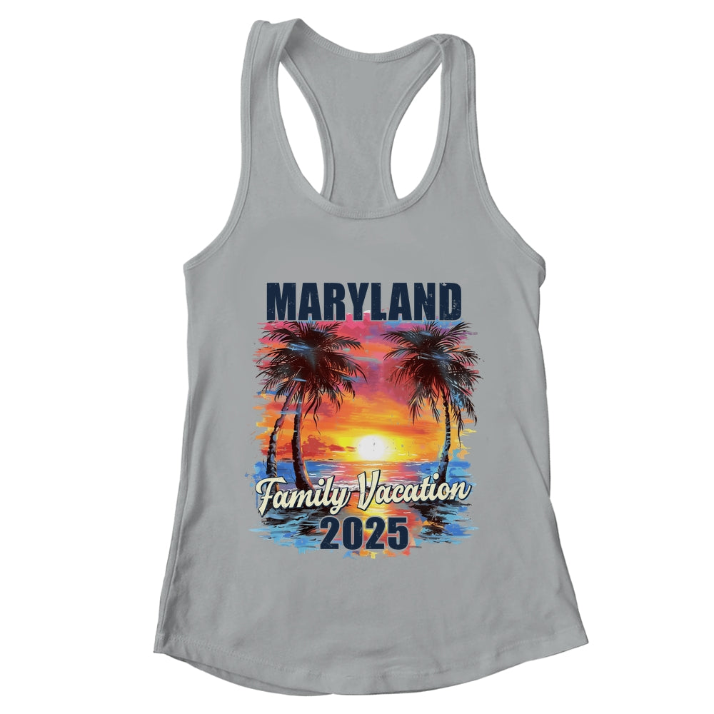 Family Vacation Maryland 2025 Summer Trip Matching Shirt & Tank Top | teecentury