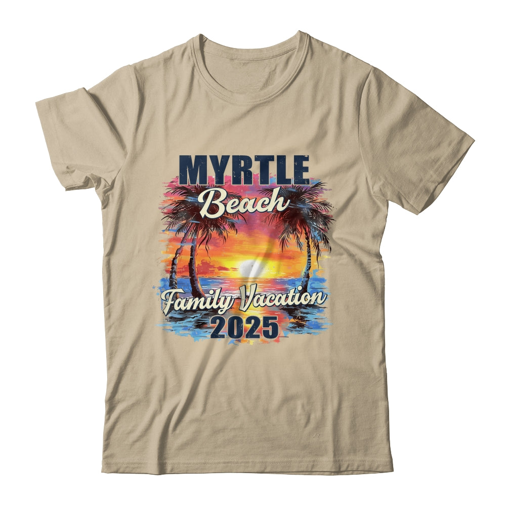 Family Vacation Myrtle Beach 2025 Summer Trip Matching Shirt & Tank Top | teecentury