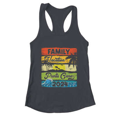 Family Vacation Punta Cana 2024 Summer Retro Sunset Shirt & Tank Top | teecentury