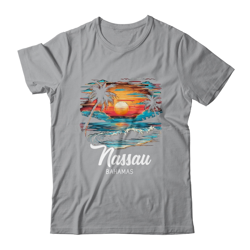 Family Vacation Retro Sunset Bahamas Nassau Shirt & Tank Top | teecentury