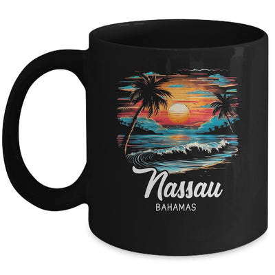Family Vacation Retro Sunset Bahamas Nassau Mug | teecentury