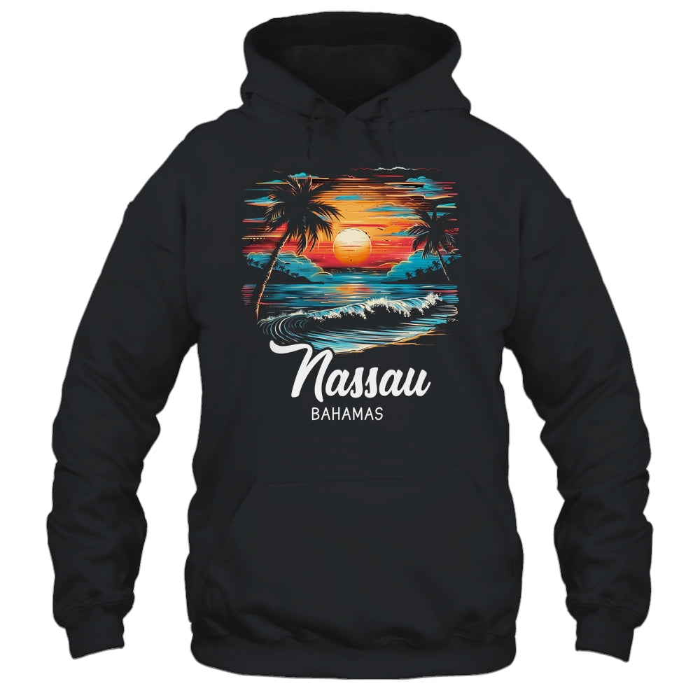 Family Vacation Retro Sunset Bahamas Nassau Shirt & Tank Top | teecentury