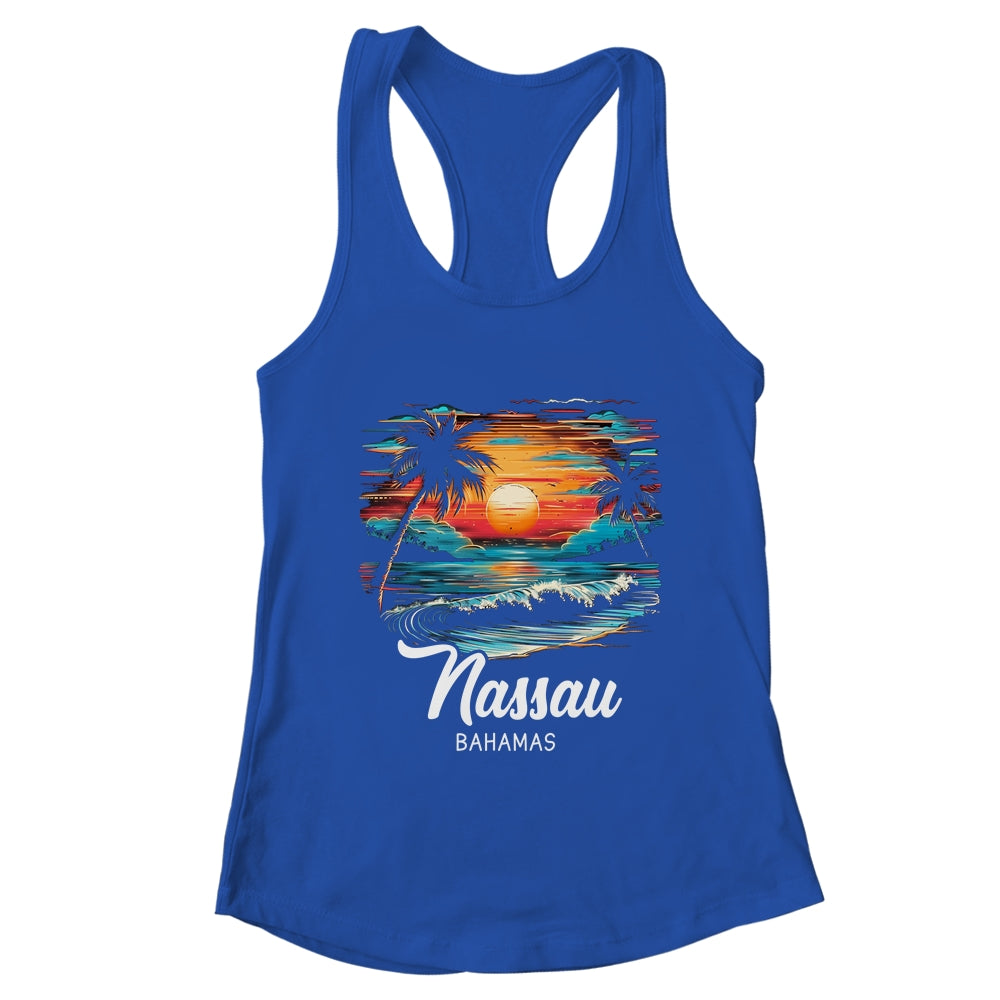 Family Vacation Retro Sunset Bahamas Nassau Shirt & Tank Top | teecentury