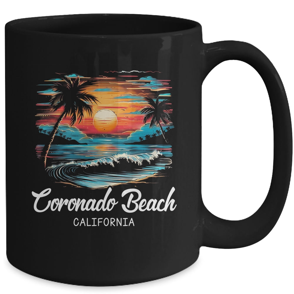 Family Vacation Retro Sunset California Coronado Beach Mug | teecentury