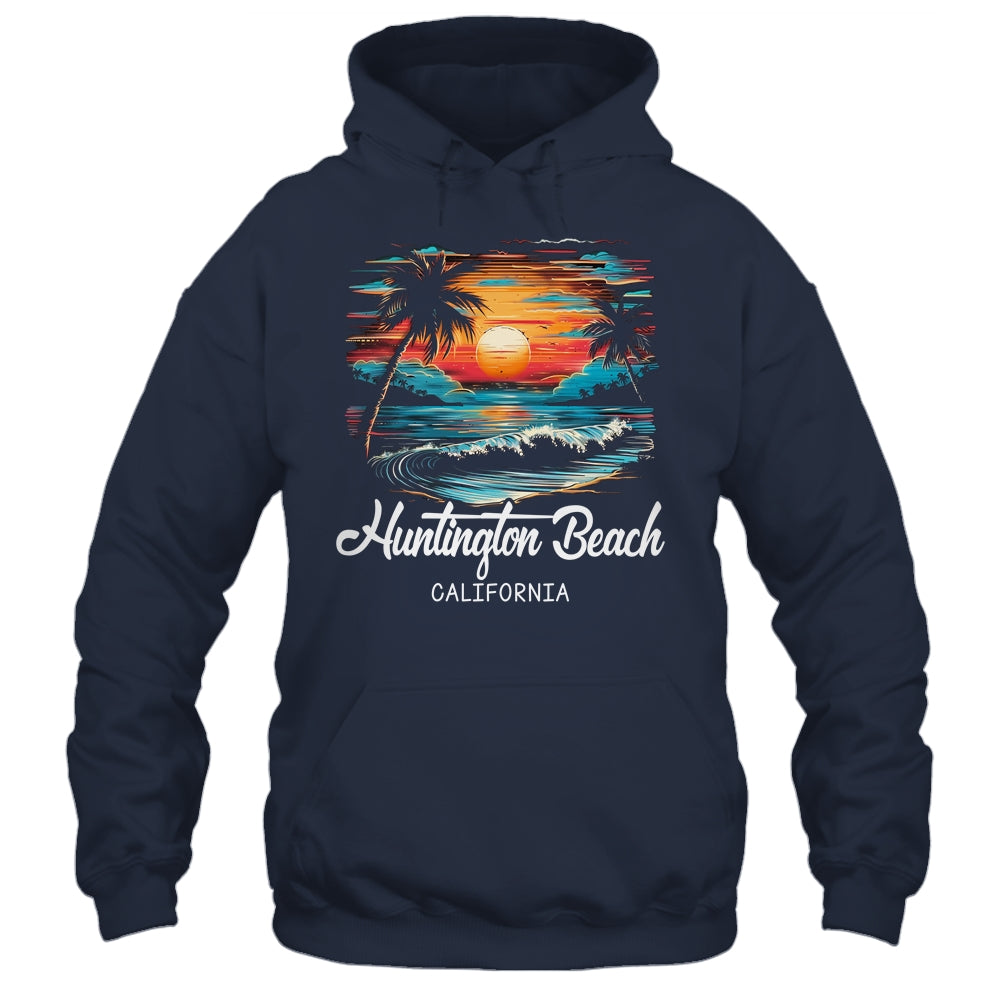 Family Vacation Retro Sunset California Huntington Beach Shirt & Tank Top | teecentury