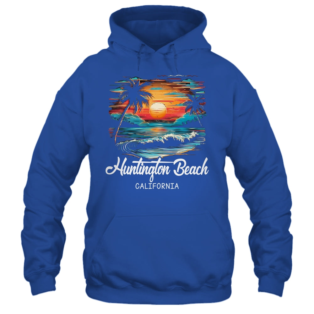 Family Vacation Retro Sunset California Huntington Beach Shirt & Tank Top | teecentury