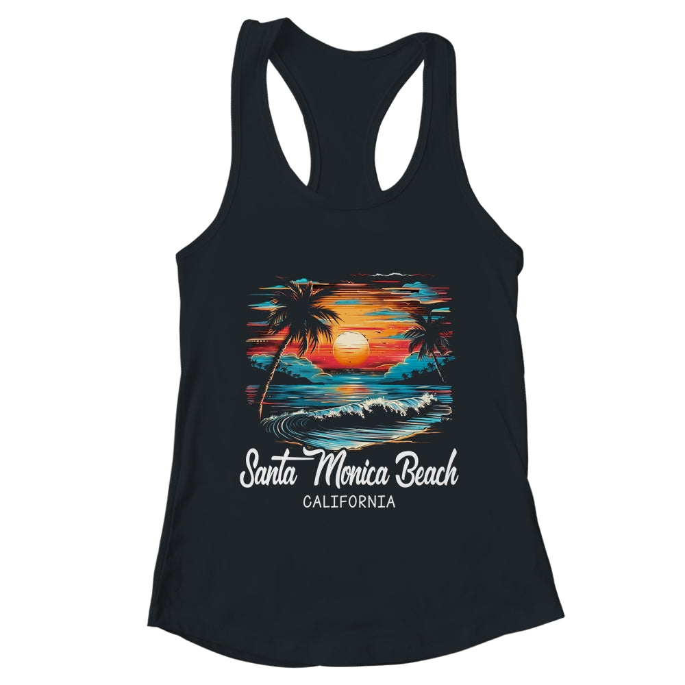 Family Vacation Retro Sunset California Santa Monica Beach Shirt & Tank Top | teecentury