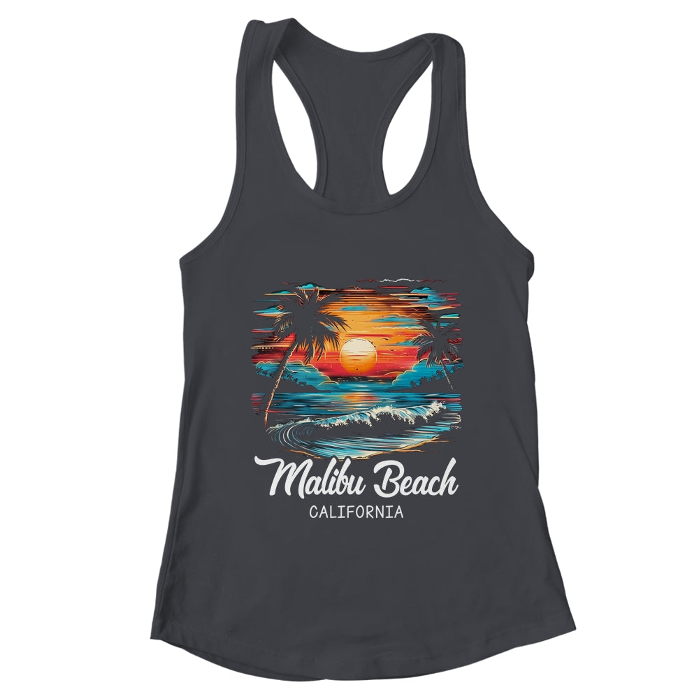 Family Vacation Retro Sunset Carolina Malibu Beach Shirt & Tank Top | teecentury