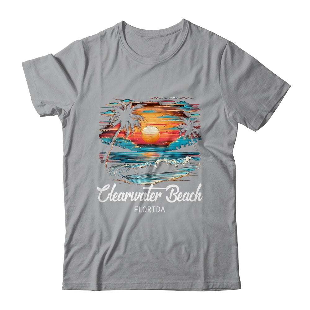Family Vacation Retro Sunset Florida Clearwater Beach Shirt & Tank Top | teecentury
