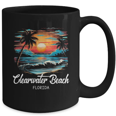 Family Vacation Retro Sunset Florida Clearwater Beach Mug | teecentury