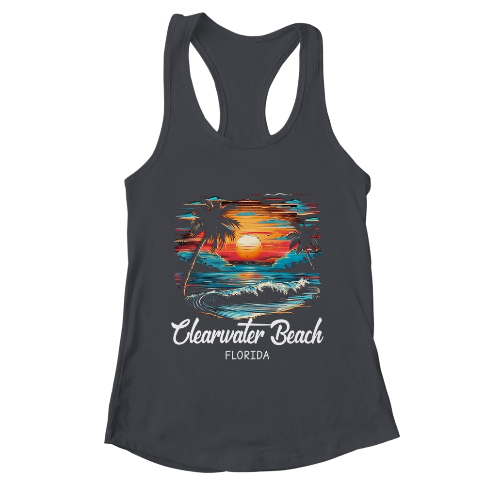 Family Vacation Retro Sunset Florida Clearwater Beach Shirt & Tank Top | teecentury