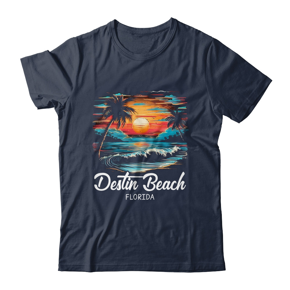 Family Vacation Retro Sunset Florida Destin Beach Shirt & Tank Top | teecentury