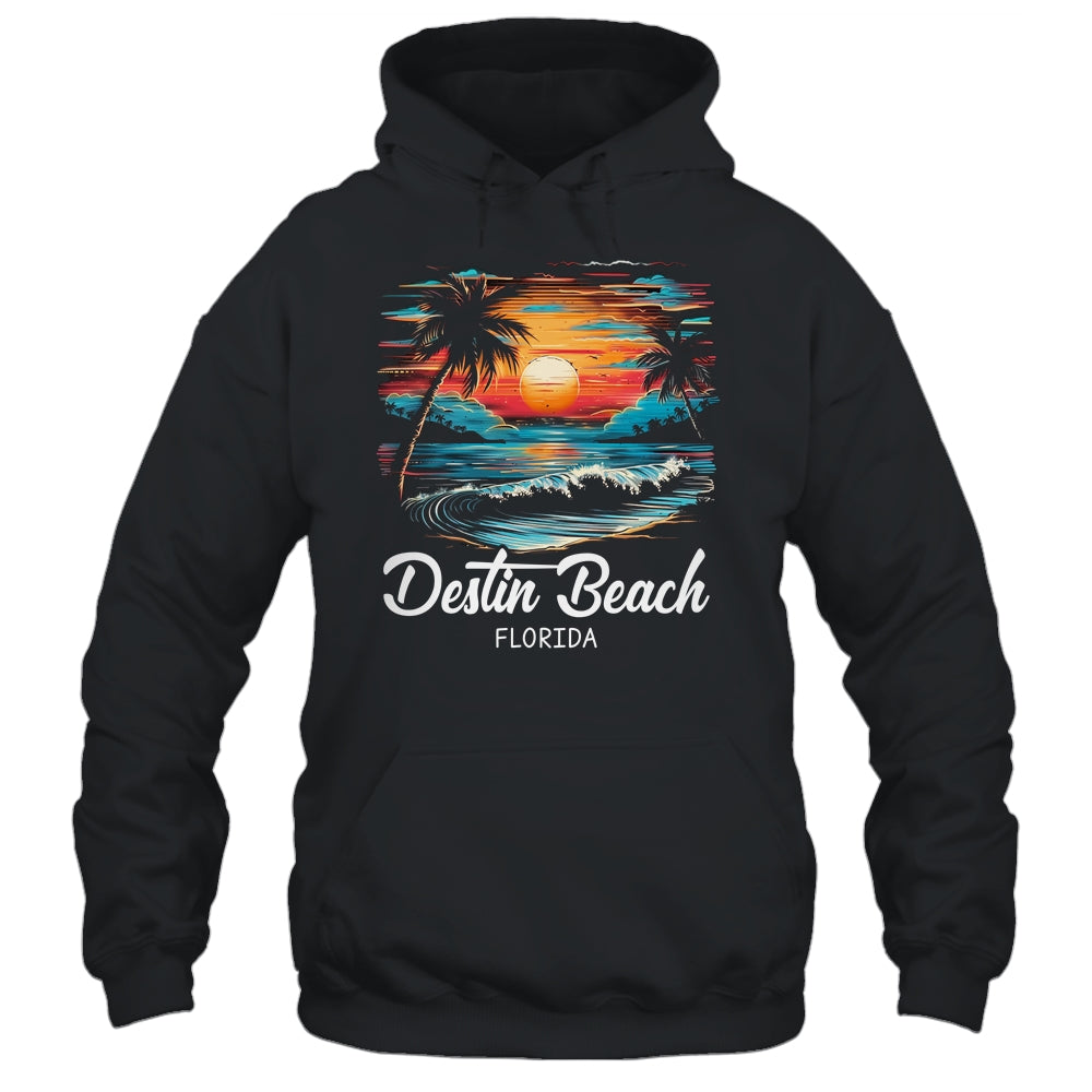Family Vacation Retro Sunset Florida Destin Beach Shirt & Tank Top | teecentury