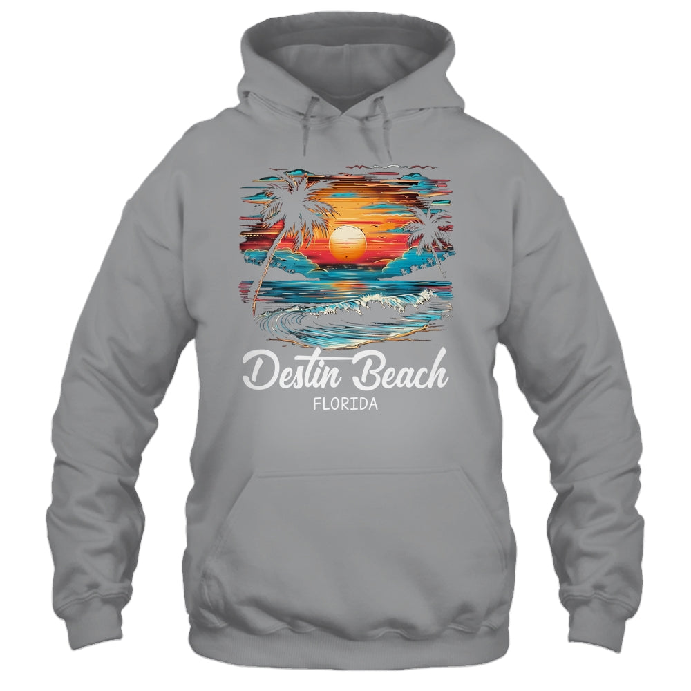 Family Vacation Retro Sunset Florida Destin Beach Shirt & Tank Top | teecentury