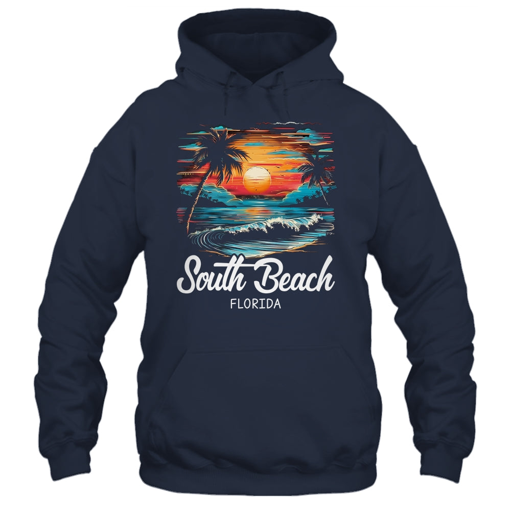 Family Vacation Retro Sunset Florida South Beach Shirt & Tank Top | teecentury