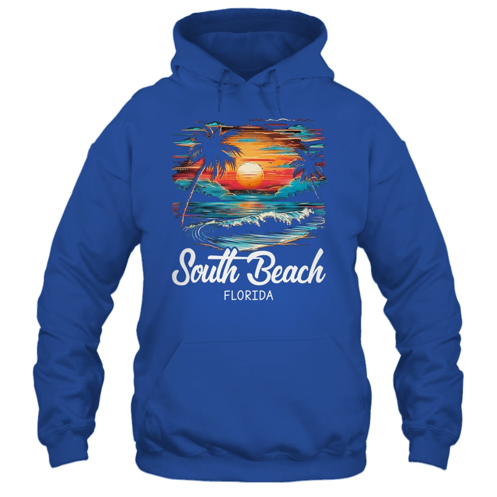 Family Vacation Retro Sunset Florida South Beach Shirt & Tank Top | teecentury